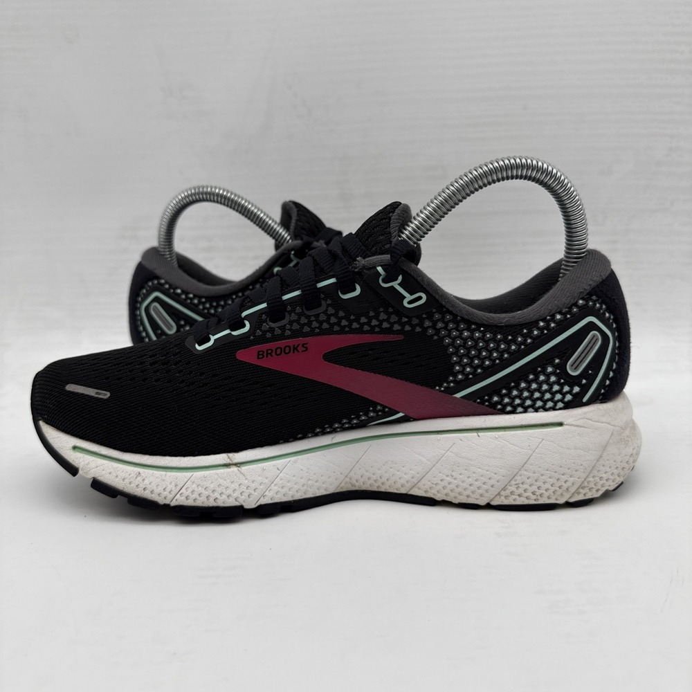 Brooks Ghost 14 Women's Running Shoes 7 B 1203561B013 Black/Pink/Yucca - Picture 6 of 16